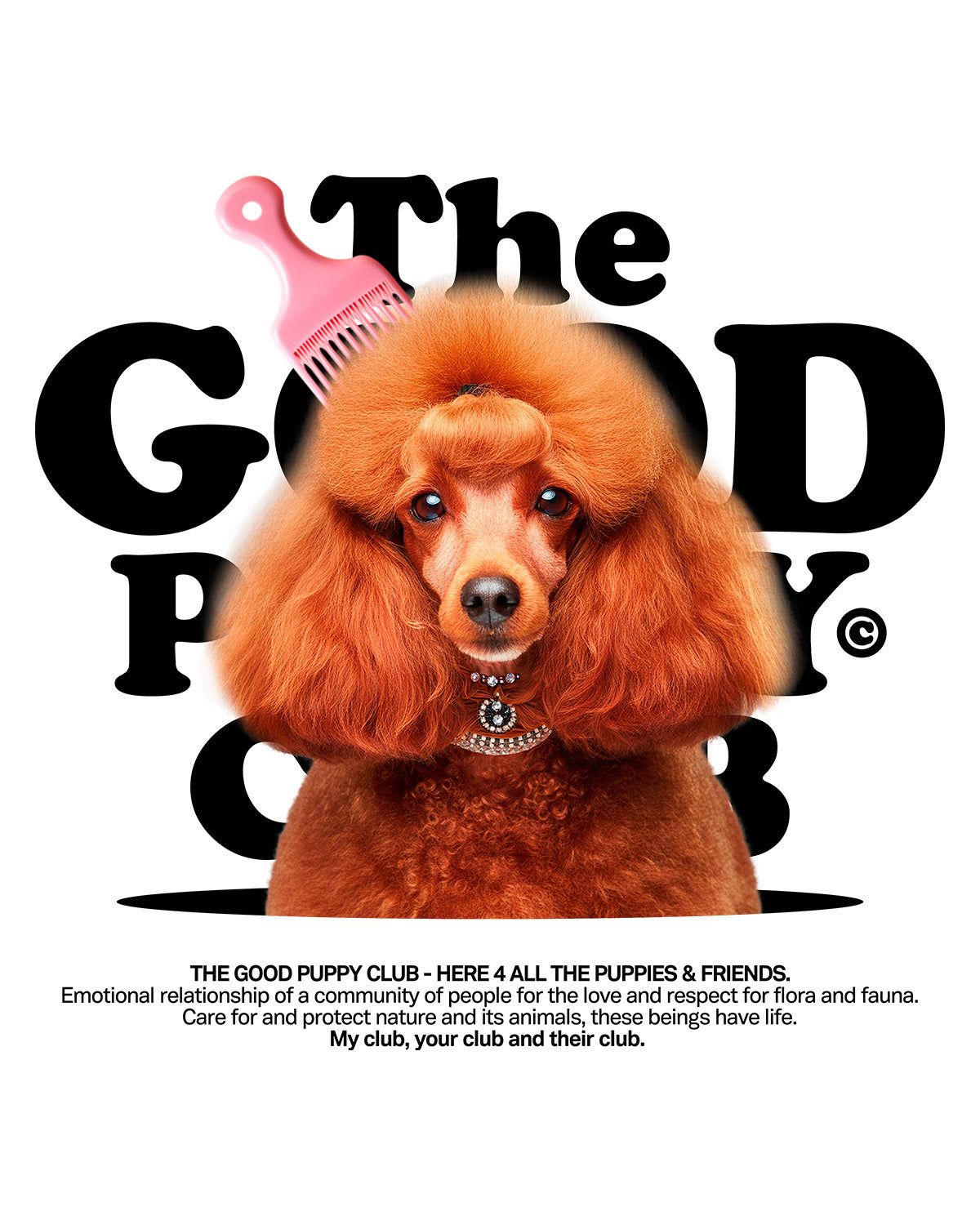 POODLE ZIP-UP SWEATSHIRT