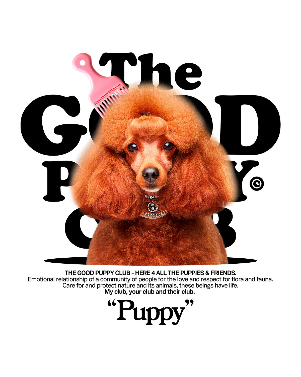 POODLE ZIP-UP SWEATSHIRT