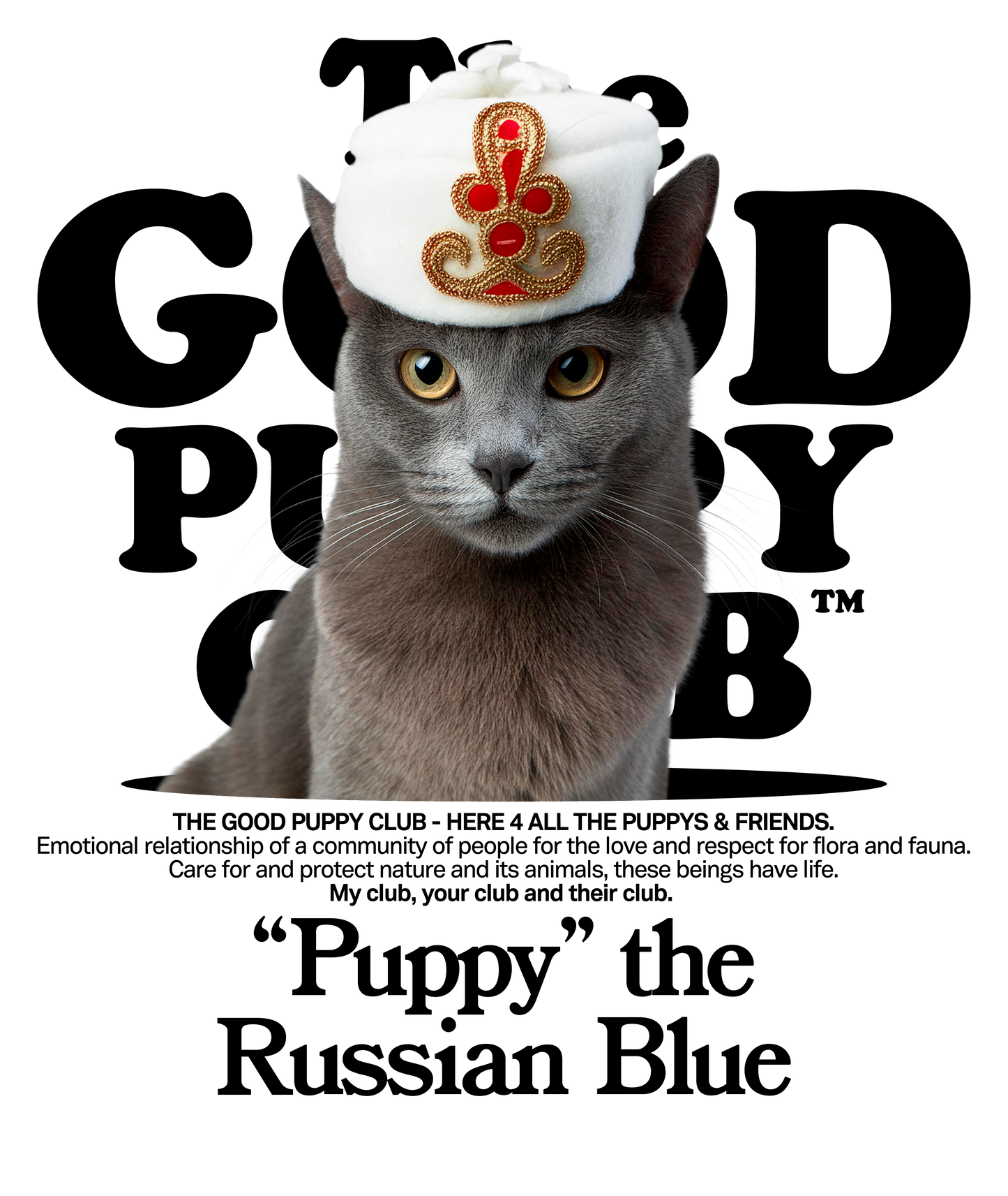 RUSSIAN BLUE T-SHIRT