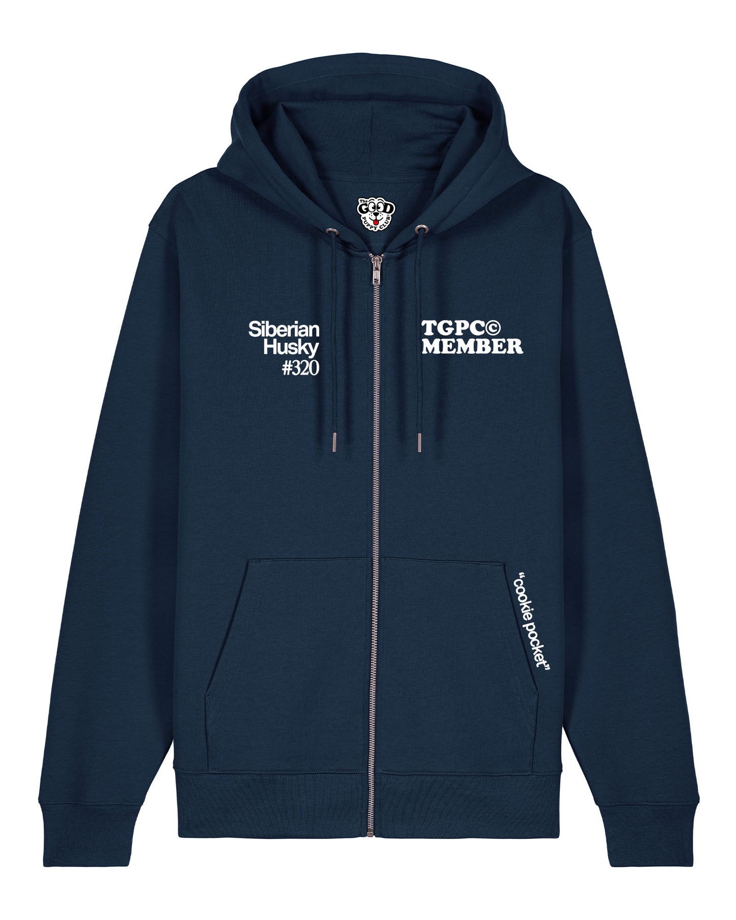 Siberian Husky Zip-Up Hoodie