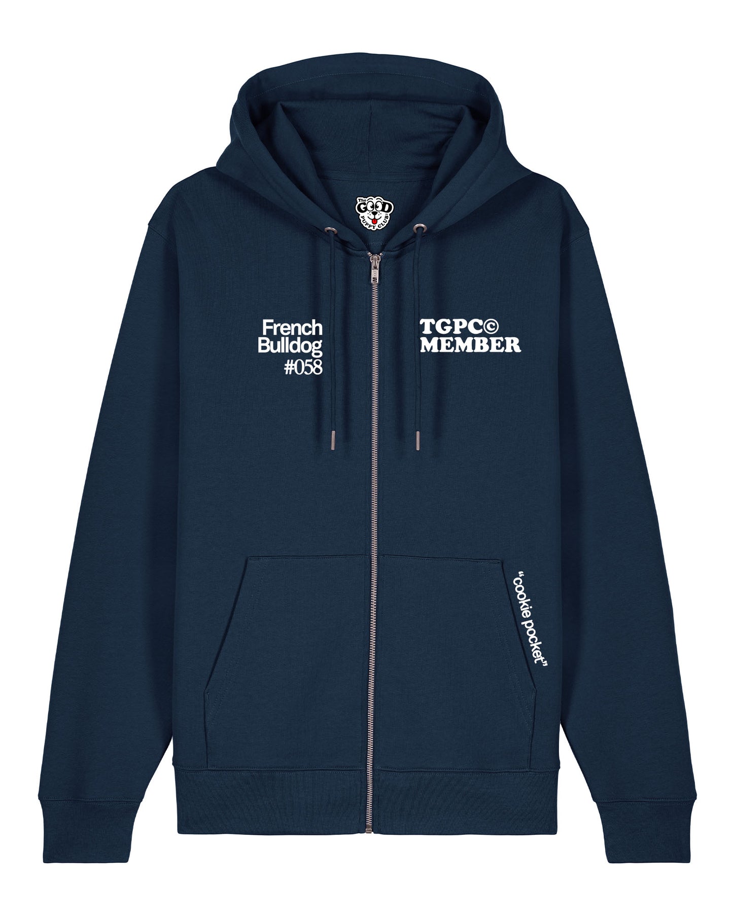 FRENCH BULLDOG ZIP-UP SWEATSHIRT