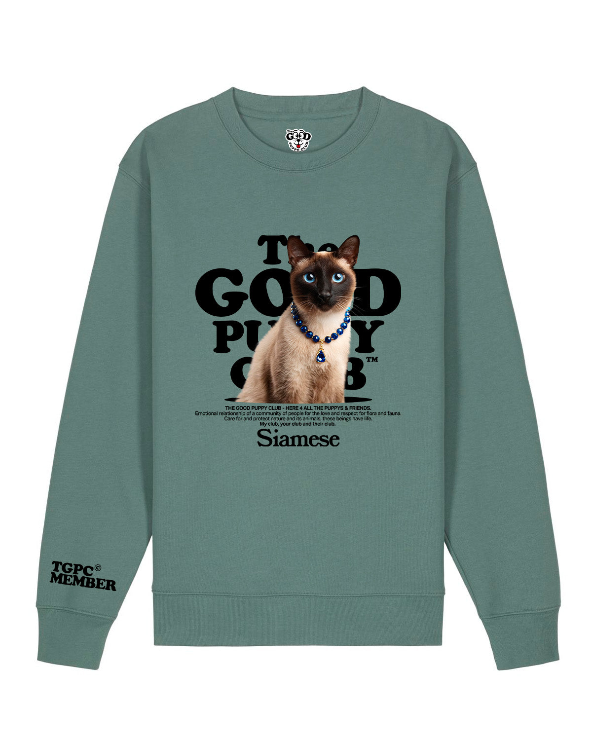 SIAMESE CREW NECK SWEATSHIRT
