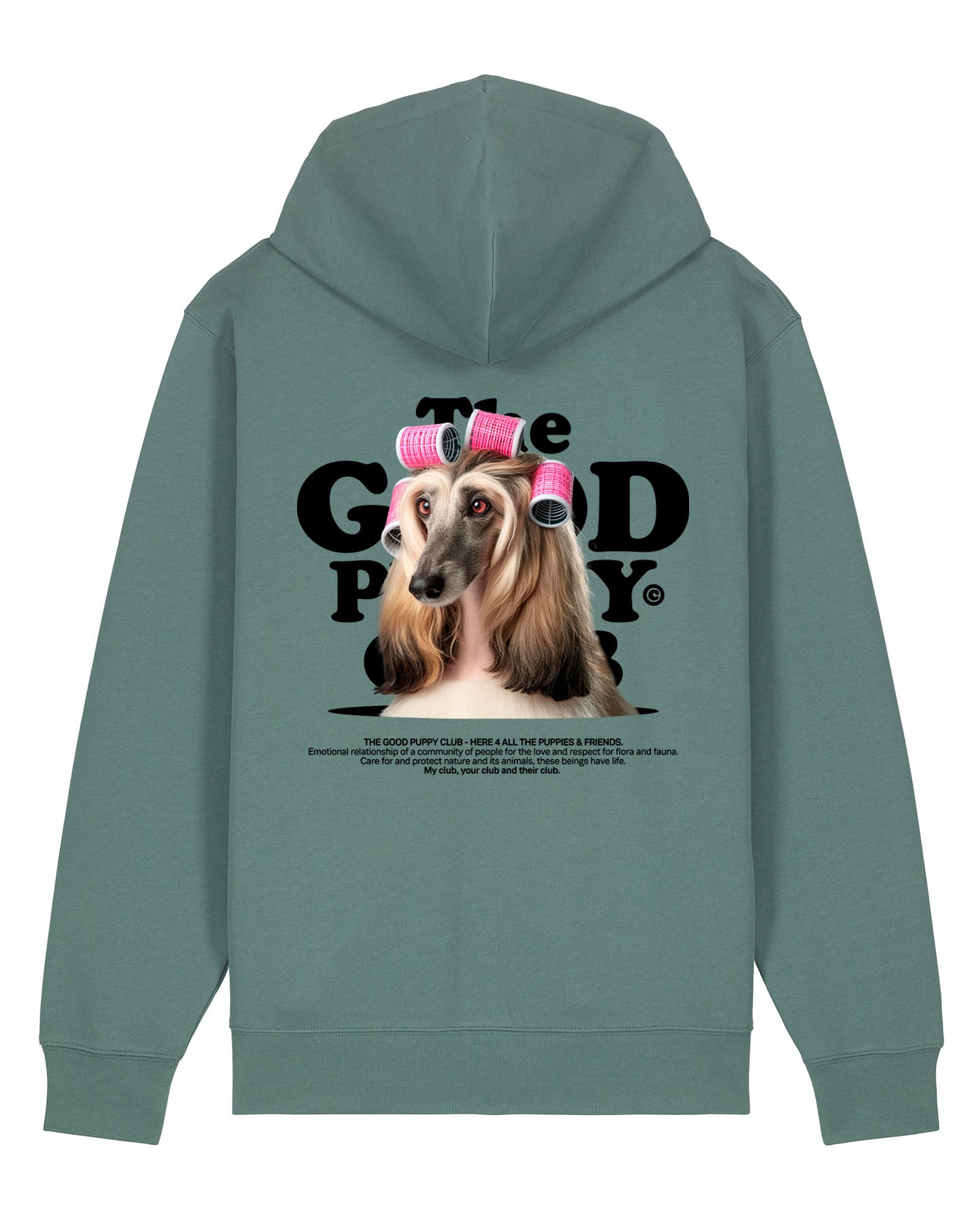 AFGHAN GREYHOUND ZIP-UP SWEATSHIRT