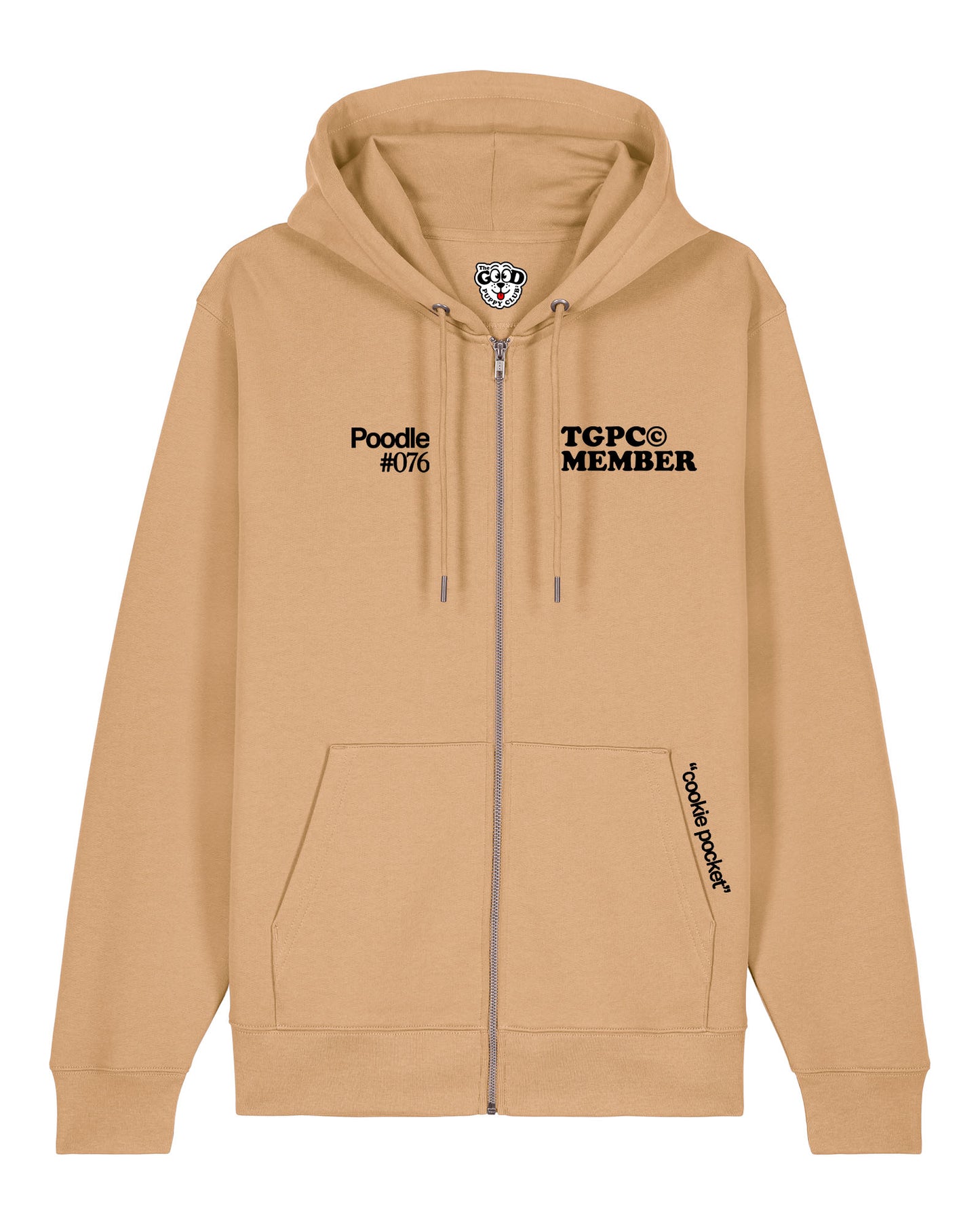 POODLE ZIP-UP SWEATSHIRT