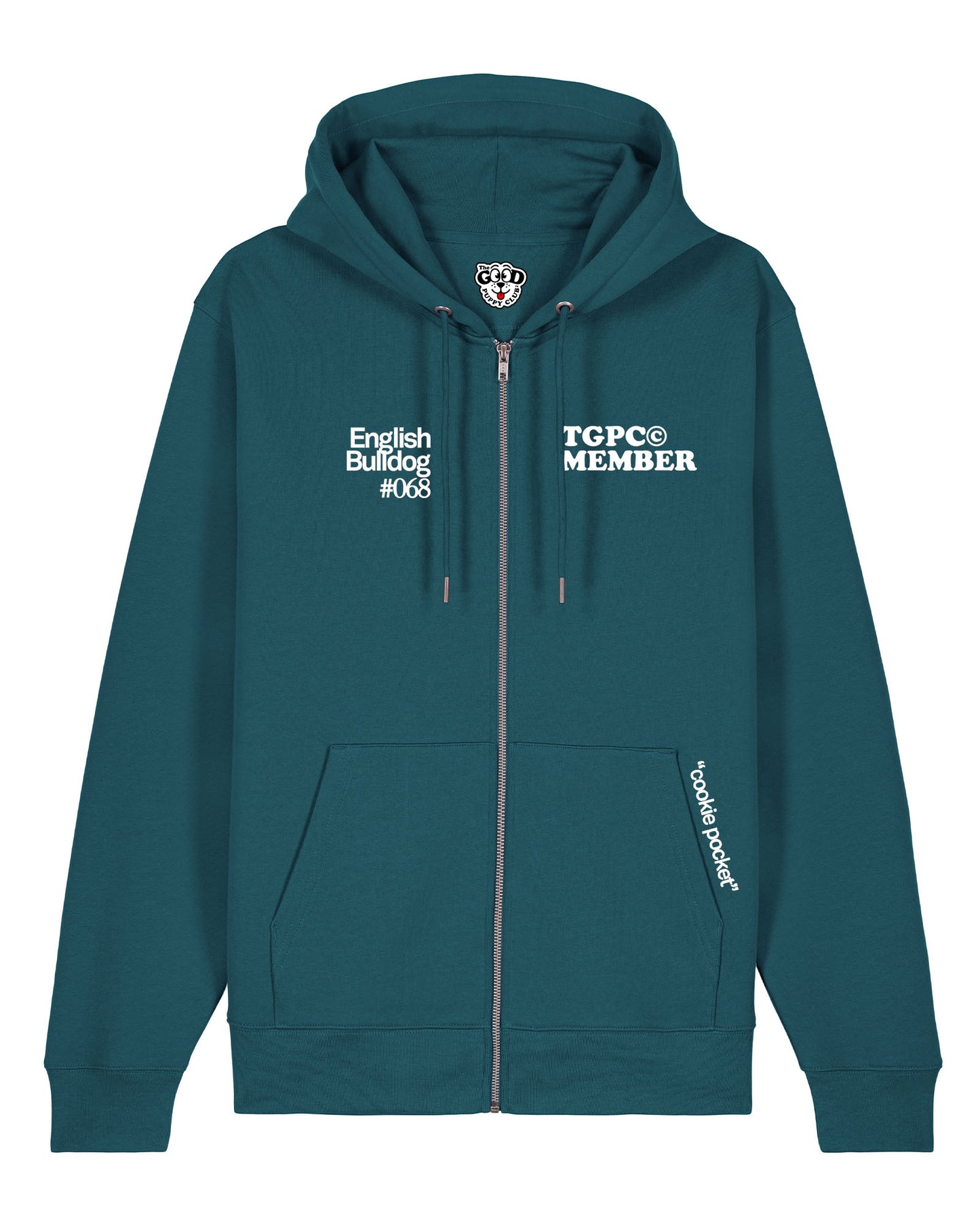 ENGLISH BULLDOG ZIP-UP SWEATSHIRT