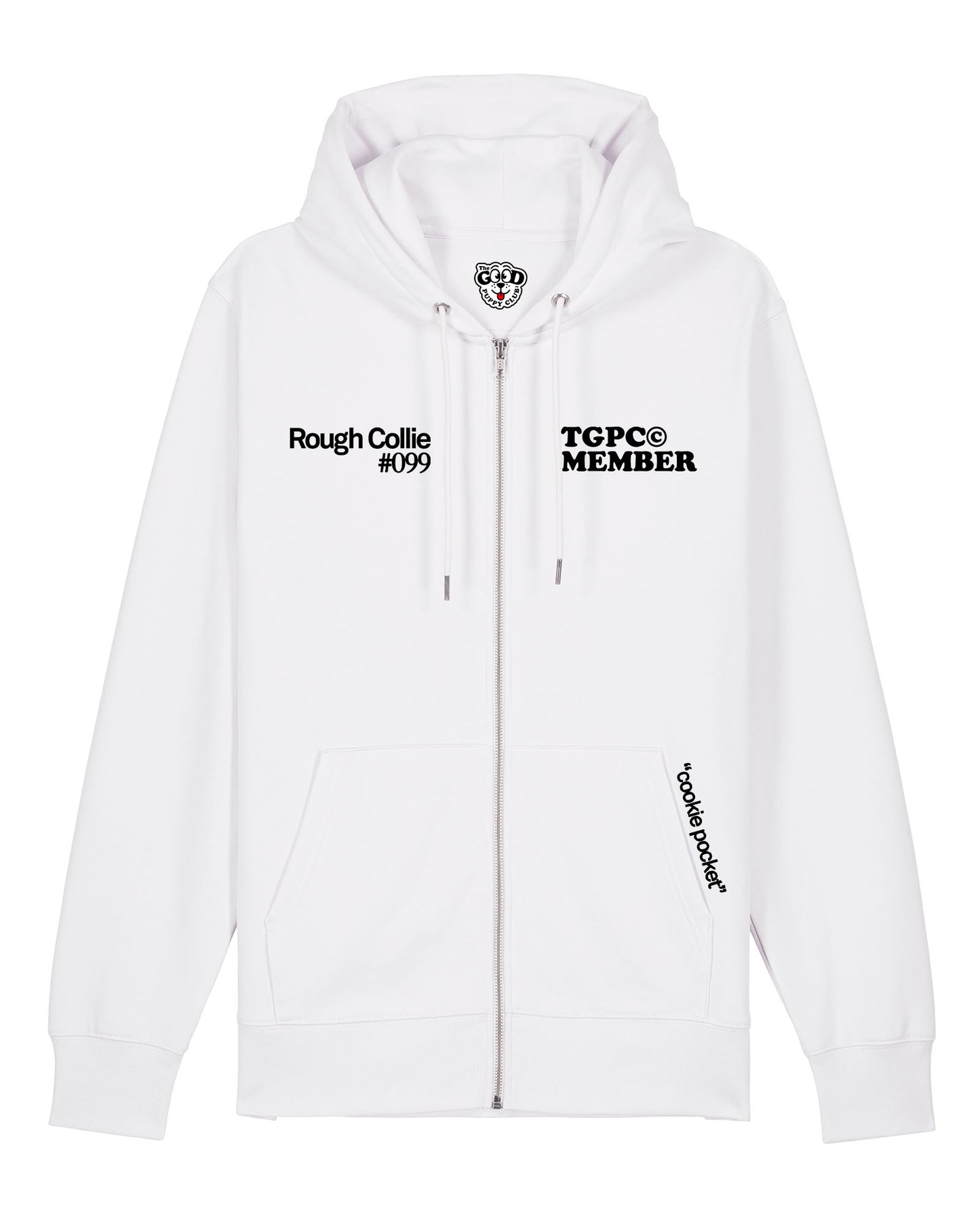 LONG HAIRED COLLIE ZIP-UP SWEATSHIRT