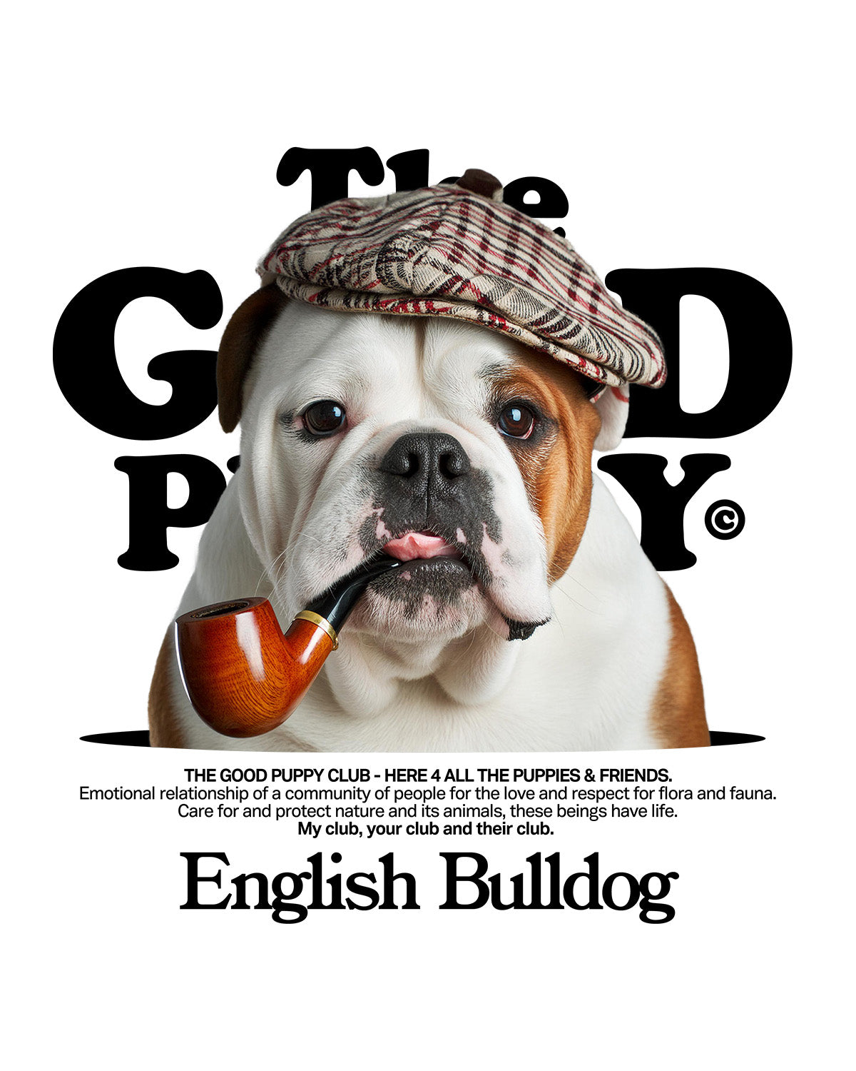 BULLDOG INGLÉS SUDADERA CON CAPUCHA