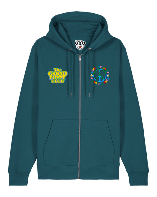 SAVE THE WORLD SUDADERA CON CREMALLERA